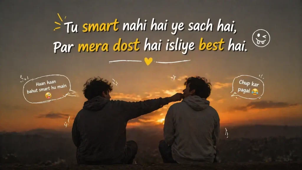 2 Line Funny Shayari for Best Friend