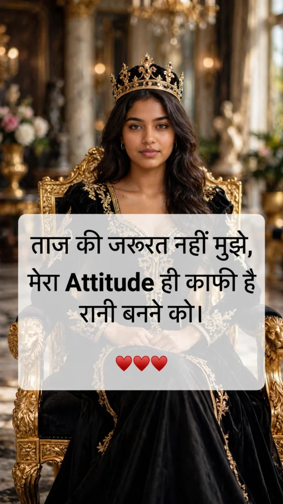 Royal Attitude Shayari for Girls