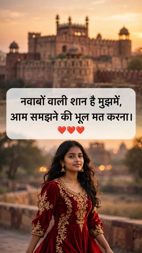 Royal Attitude Shayari for Girls