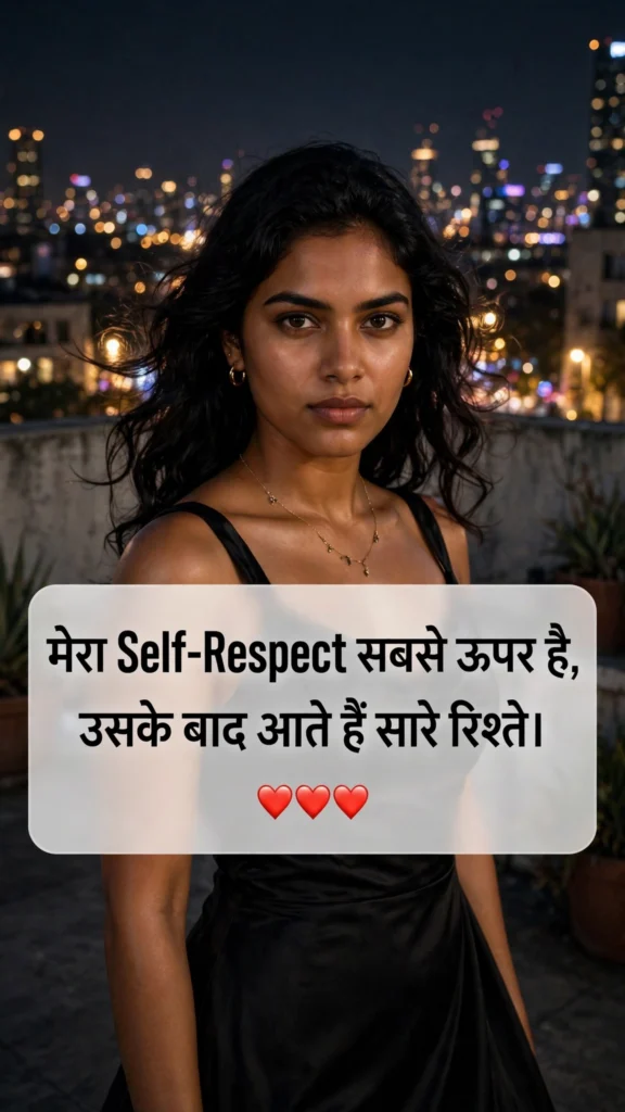 Self-Respect Attitude Shayari for Girls