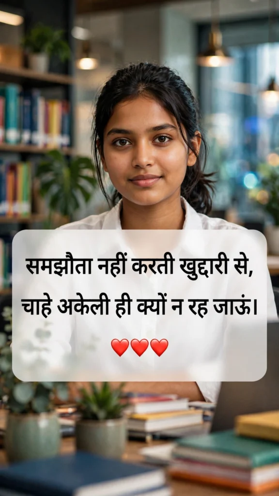 Self-Respect Attitude Shayari for Girls