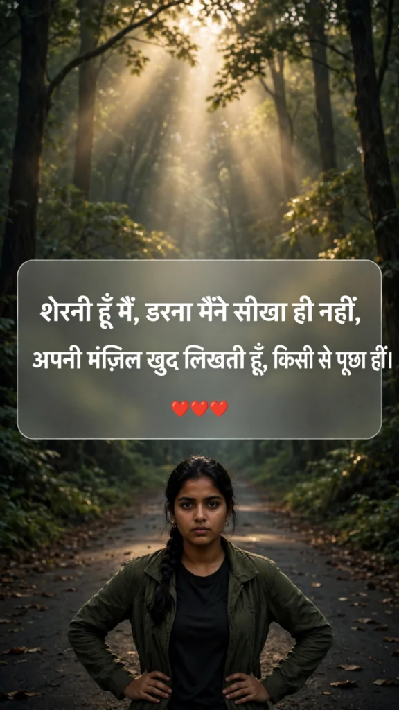 Bold and Fearless Attitude Shayari for Girls
