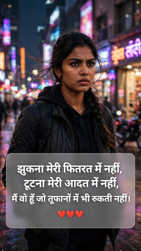 Bold and Fearless Attitude Shayari for Girls