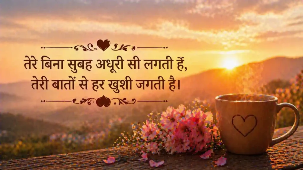 Good Morning Love Shayari for GF in Hindi