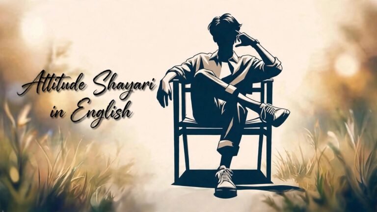Attitude Shayari in English for Silent Confidence and Powerful Vibes