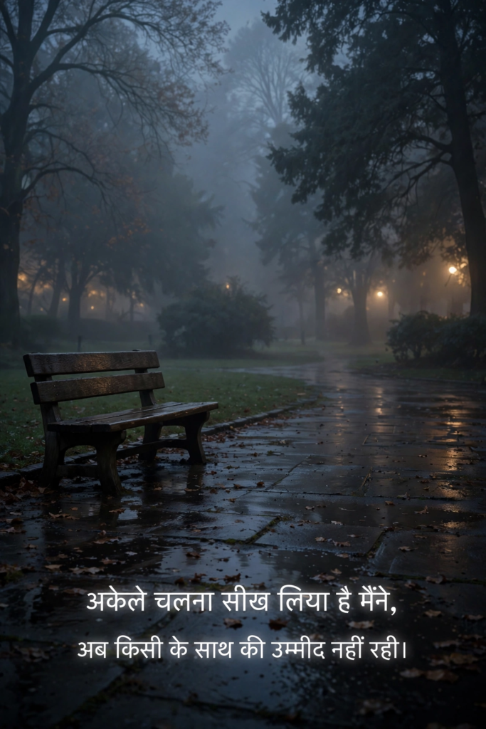 Alone Shayari 2 Lines in Hindi