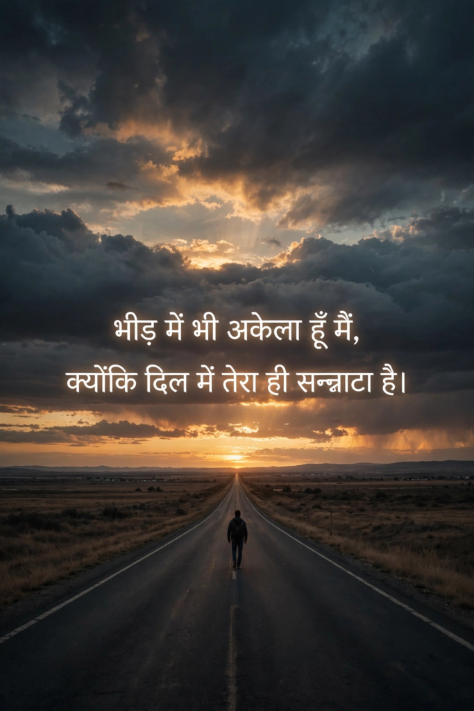 Alone Shayari 2 Lines in Hindi