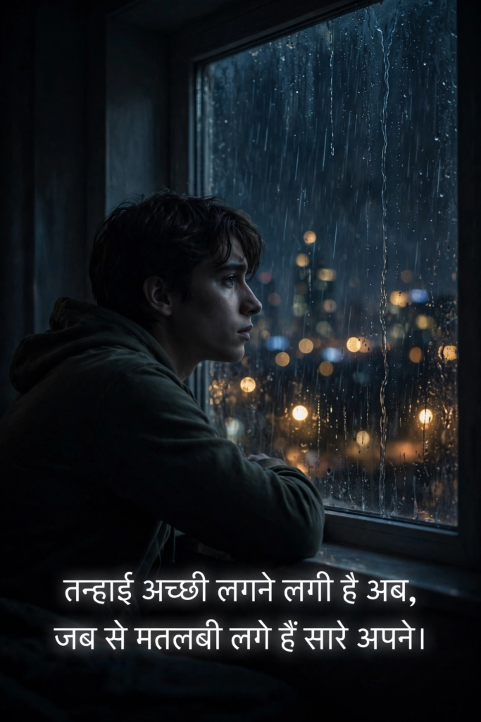 Alone Shayari 2 Lines in Hindi