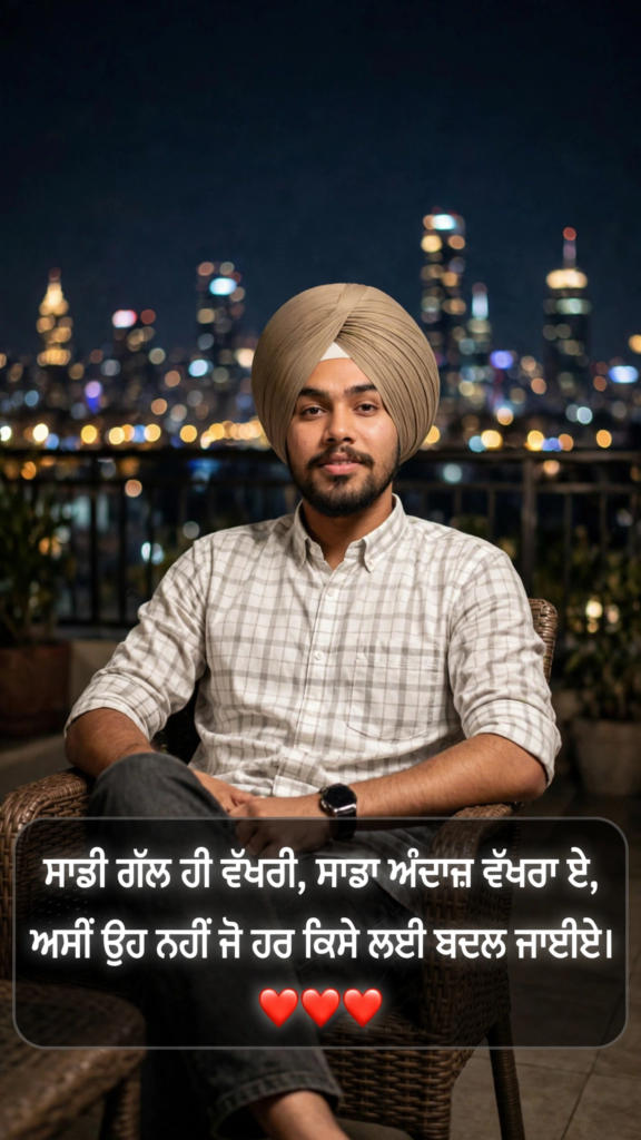 Punjabi Shayari Attitude Boy