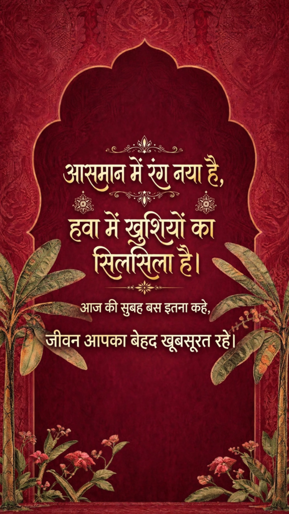 Beautiful Good Morning Images in Hindi Shayari