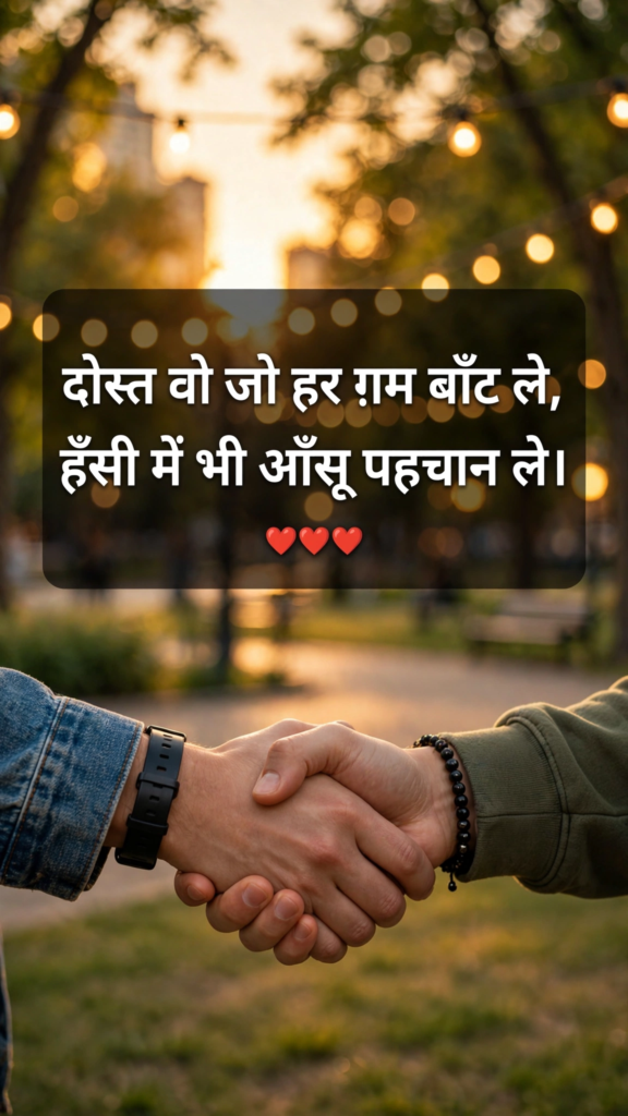 Dosti Shayari 2 Line