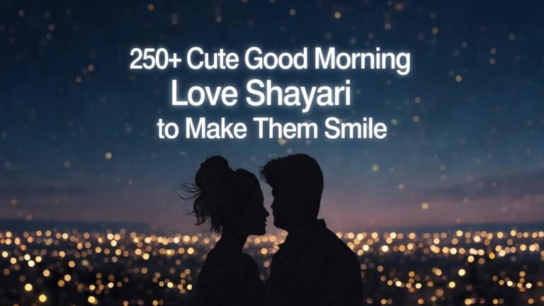 250+ Cute Good Morning Love Shayari to Make Them Smile