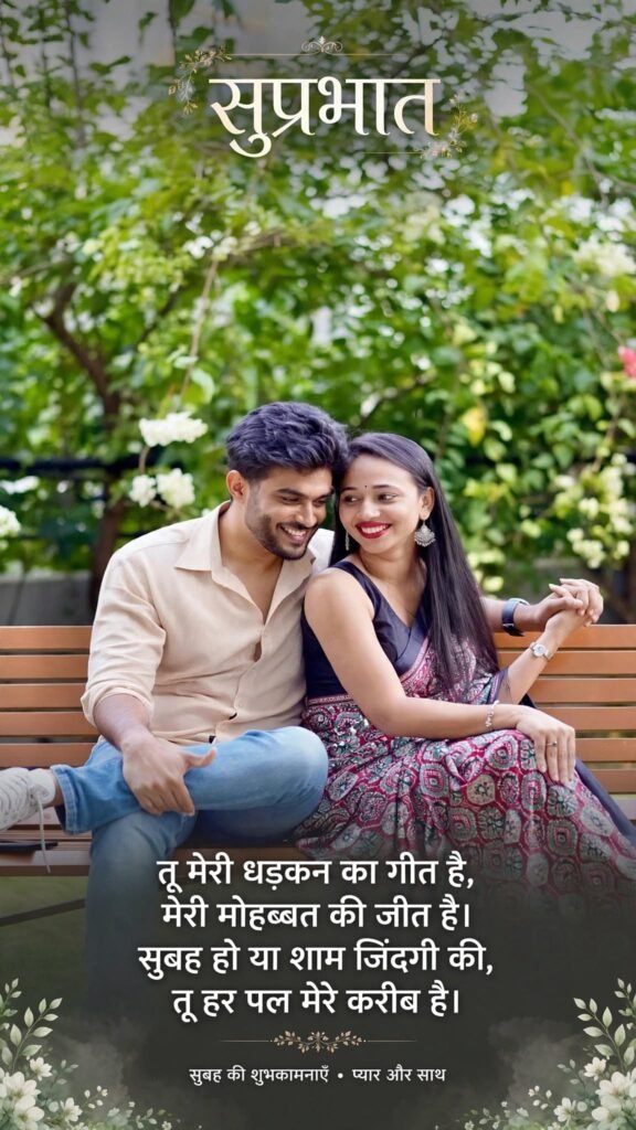 Romantic Good Morning Images in Hindi Shayari