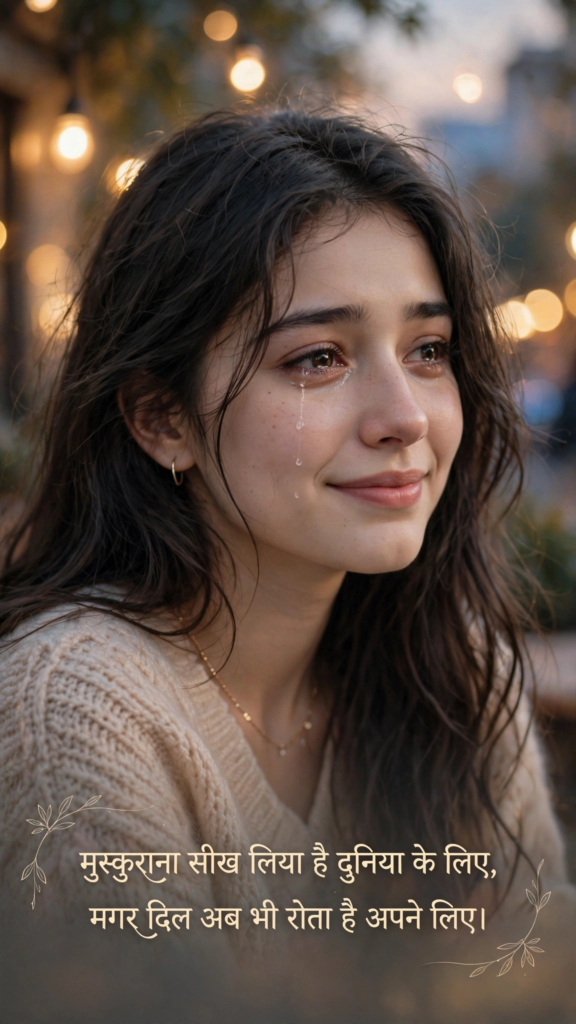 Sad shayari image for a girl 