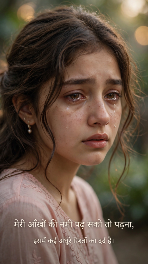 Sad shayari image for a girl 