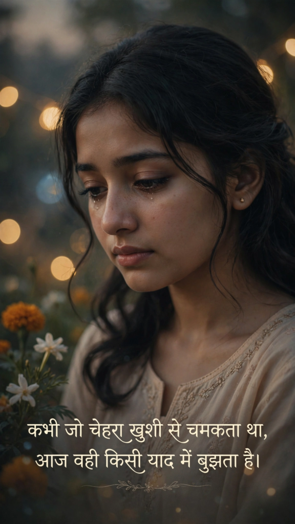Sad shayari image for a girl 