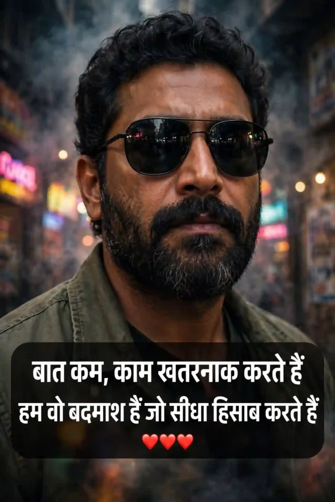 Attitude Badmashi Shayari in Hindi