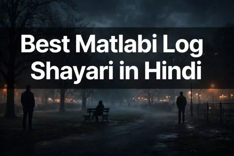 Best Matlabi Log Shayari in Hindi (2026) – New Collection