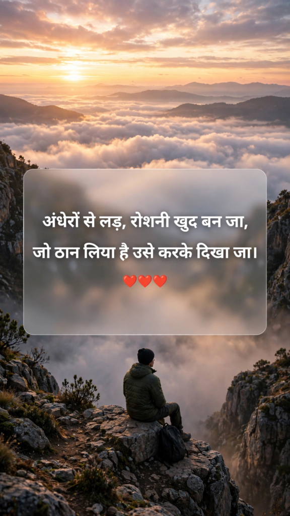 Motivational shayari 2 lines