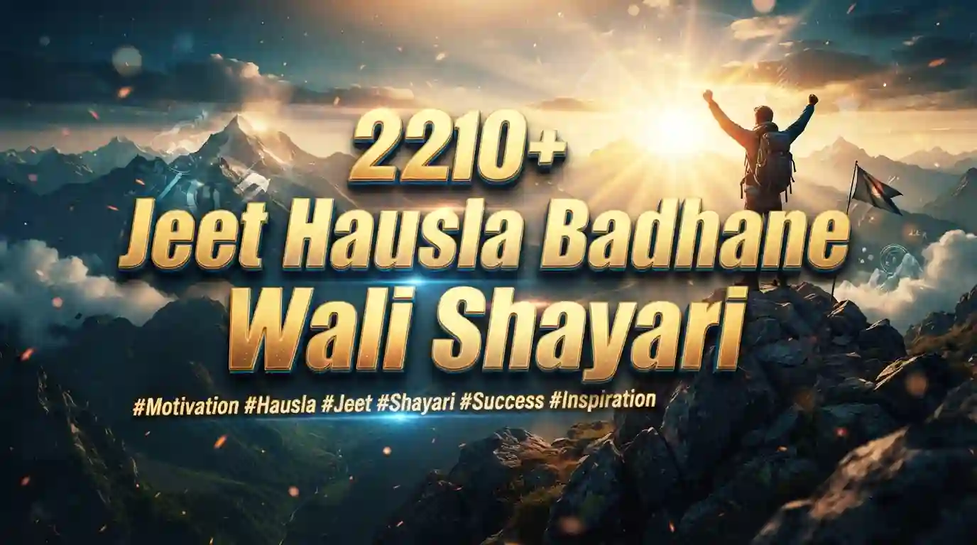 220+ Jeet Hausla Badhane Wali Shayari: Powerful Success Motivation in Hindi