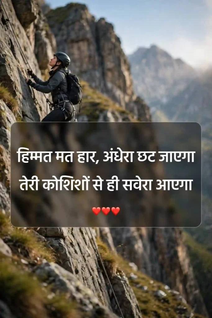 Never Give Up Shayari